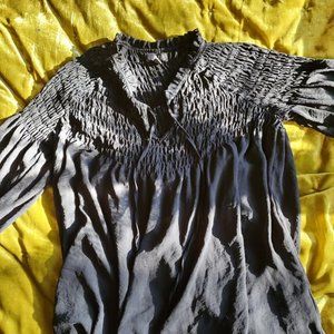 Black Sheer Boho Blouse